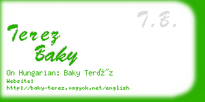 terez baky business card